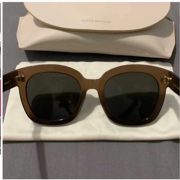 Gentle Monster Matti 51mm Rounded Sunglasses Khaki main image 7